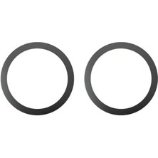 Power Metal Magsafe Halka Yüzük Ring iPhone 8 ve Üstü Model ile Uyumlu 2'li Paket Siyah