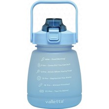 Lusca Bpa Içermez Motivasyonel Su Matarası 1,3 Lt Mavi Su Matarası,su Şişesi,suluk