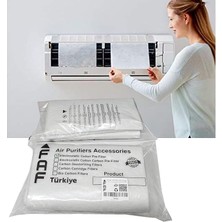 Fresh Air Filter Tüm Klimalar Için Uyumlu Elekrostatik Gümüş Iyonlu Klima Filtresi 10 Adet