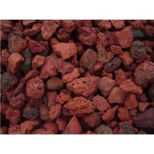 Akvaryum Taşı 1 kg 10-15 mm Akvaryum Pomzası Teraryum Taşı Kırmızı Pomza Lav Taşı Volkanik Cüruf
