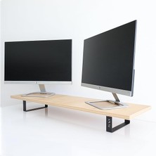 Dual Monitör Standı – Ikili Monitör Standı – Monitör Yükseltici – Mdf Lam – Safir Meşe – Wms2