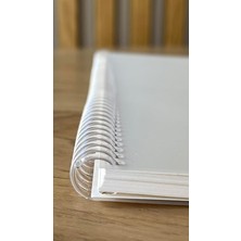 Boyutunda Şeffaf Kapağa Sahip Yırtılmaz Su Geçirmez Spiralli 60 Yapraklı Defter, Ofis Için Ideal, Planlayıcı (Çizgisiz)