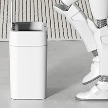 Me-06 Hareket Sensörlü 9lt Sessiz Banyo Mutfak Çöp Kovası Beyaz