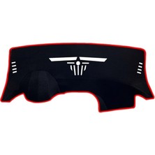 Torpido Koruma Halısı Siyah Kenar Renk Kırmızı Opel Astra J 2009-2017 ile Uyumlu