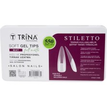 Soft Jel Takma Tırnak - Stilletto (Full Mat) 550' Li - 23