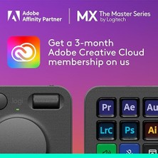 Mx Creative Console - 9 Özelleştirilebilir LCD Anahtar, Grafik Tasarım, Video Düzenleme, Kontrol Adobe, Zoom, Spotify ve Daha Fazlası Için Kontrol Kadranı - Grafit, 3 Aylık Adobe Creative