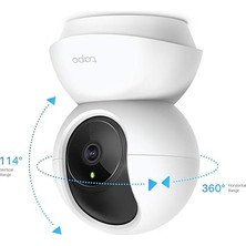 Tp-Link C200, 1080P Full Hd, Hareket Tespit ve Takibi, 360°, 9m Gece Görüşü, Çift Yönlü Sesli Iletişim, Sesli Alarm, Bulut/yerel Depolama, Bebek Ağlaması Tespiti, Iç Mekan Wi-Fi Güvenlik Kamerası