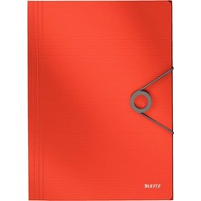 Solid Ince Lastikli Dosya, 150 Sayfa Kapasiteli, Açık Kırmızı, 45631020