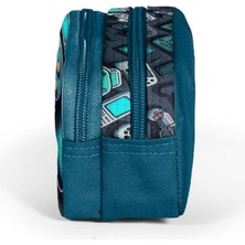 High Kids Nefti Gamer Desenli Iki Bölmeli Kalem Çantası 12097