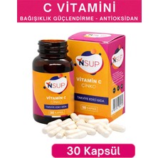 Nsup Vitamin C Çinko 30 Kapsül Bağışıklık Güçlendirme Takviye Gıda Antioksidan Hücre Koruma Sağlık