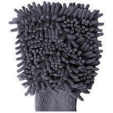 Şönil Mikrofiber Oto Yıkama Eldiveni, Gri Renk, 20 x 24 Cm.