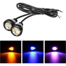 Kartal Göz LED Kırmızı Ayna Altı Araç Far LED Projektör Sis Farı