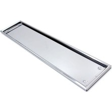 Plakalik Krom Nikelajli Paslanmaz Metal Plaka Altligi 25X15 cm