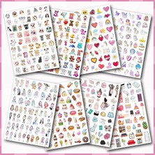 Sticker Seti 500 Adet - Kız Çocuklara Özel Konsept - Defter Planlayıcı Günlük Takvim Ajanda Için Etiketler - Öğrencilere ve Yetişkinlere Kendinden Yapışkanlı Eğlenceli Çıkartmalar (8 Sayfa)
