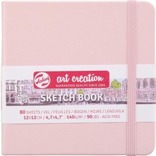 Art Creation Japan Eskiz Defteri, 80 Yaprak, 12 x 12 Cm, Pastel Pembe