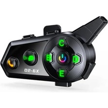 6 Kişilik Motosiklet Kask Bluetooth Intercom Seti Su Geçirmez 1000M Mesafeli Müzik Paylaşımlı