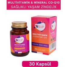 Nsup Multivitamin Qoenzyme Q10 30 Kapsül Sağlıklı Yaşam ve Zindelik Için 30 Vegan Kapsül