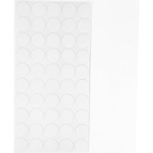 Vida Çivi Gizleyici Tapa 21MM x 50 Parça | Çivi ve Vida Deliği Için Gizleyici Sticker | Kendinden Yapışkanlı Vida Tapası (Beyaz)