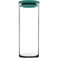 Breakfast Club Yeşil Plastik Kapakli Cam Kavanoz, Şeffaf, 120 cc