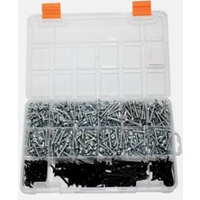 555 Adet 16 Çeşit Matkap Uçlu Vida Seti, Yhb Akıllı Vida,ysb Akıllı Vida ve Alçıpan Vidası