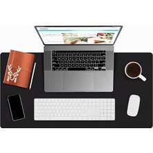 Lindos - Deri Mat, Masa Pedi, Büyük Mouse Pad, Ofis Için Mat, Su Geçirmez Mat, Ofis ve Ev Için Deri Pedi, Gaming Masa Matı, Masaüstü Için Masa Koruyucu Pedi (75 cm x 34 cm x 1,3) (Siyah)