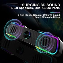 N-169B Aux Stereo 2.0 Rgb Masaüstü Gaming Oyuncu Hoparlör Speaker