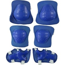 Store Yüksek Yoğunluklu Çocuk Koruyucu Set 6 Parça Dizlik Dirseklik El Pedi Paten Scooter Bisiklet, Mavi