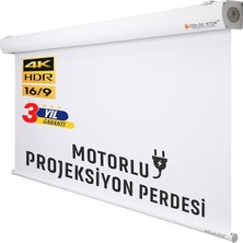 Stor EN290CM BOY200CM Projeksiyon Perdesi Motorlu Yeni Akıllı Kumaş Blackout-Işık Geçirmez 4K 8k Hd