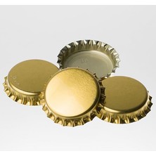 Soda Gazoz Bira Konserve Şişe Kapağı - Gold/gümüş Renkli Taç Metal Teneke Kapak 250 Adet