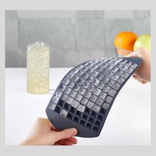 Silikon Tabanlı Pratik Kokusuz Buzluk, 96'lı Kristal Buz Kalıbı, Silikon Tabanlı Buz Kalıbı, Pratik ve Esnek Silikon Tabanlı Buzluk Seti (Bpa Içermez) (96 Kristal Şekil)