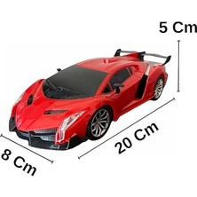 Kumandalı Pilli Işıklı Full Fonksiyon Şampiyon Araba 1:20 Ölçek Drift Arabası (Kırmızı)