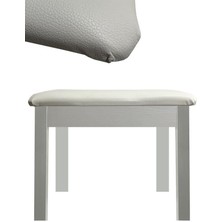 TBX-144WH Üst Kalite Piyano Taburesi Gizli Bölmeli Beyaz Renk (32X54X48)