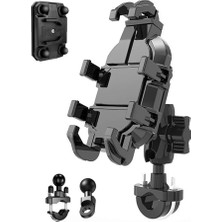 GA12 Motosiklet Bisiklet Telefon Tutucu Ister Ayna Ister Gidon Tuttur Ikisi Bir Arada Şok Emici Damperli