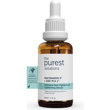 Purest Solutions, Gözenek ve Siyah Nokta Karşıtı, Sivilce Önleyici Niacinamide Cilt Bakım Serumu 30 ml (Niacinamide 5% & Zinc Pca 1%)
