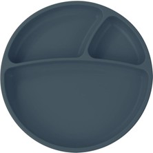 Porsiyon Vakum Tabanlı Silikon Tabak Deep Blue