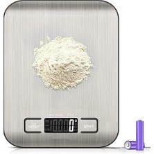 Home Dijital Mutfak Terazisi – Paslanmaz Çelik Yüzeyli Hassas Tartı, 5 kg Kapasiteli, Dara Özellikli, LCD Ekranlı, 5 Birim Dönüşümlü, Pilli,dijital Tartı