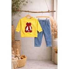 Baby Buu Tavşan Desenli Mevsimlik Unisex Günlük Alt Üst Bebek Takım