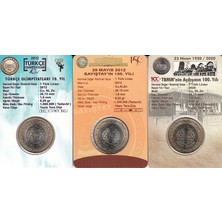 3Alp Koleksiyon 3 Lü Hatıra 1 Lira Para Kiti Seti,tbmm'nin 100.YILI/SAYIŞTAY'IN 150. Yılı/türkçe Olimpiyatları , Çil