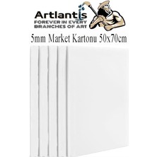 Maket Kartonu Beyaz Fotoblok 5 mm 50X70 cm 5 Adet Hobi Sanat Okul Köpüklü Straforlu Maket Kartonu