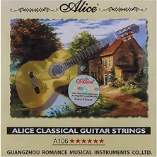 A106 Klasik Konser Gitarı Telleri, Naylon, Sert Tension