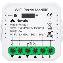 Mini Wifi Akıllı Perde Panjur Kontrol Rölesi (Tuya, Smart Life, Google Home, Amazon Alexa, Home Assistant Destekli) Yüzdesel Kontrol ve Kalibrasyon Özellikli