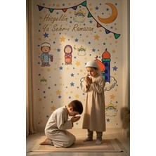 Kt Grup Ramazan Ayı Temalı Cam Duvar Süsleri Hoşgeldin Ramazan 91 Parça Mat Görünümlü Sticker Seti