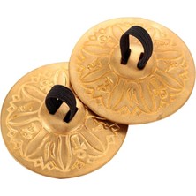 1çift Takım Parmak Zilleri Performansı Için Bakır Müzikal Alet Eğlenceli Sıcaklık ve Ritim Yaratma Aracı