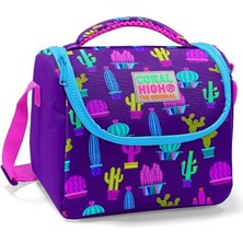 High Kız Çocuk Mor Kaktüs Okul Beslenme Çantası - Isı Yalıtımlı