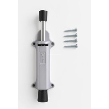 Basmalı Kapı Stoperi, 4 Vida Dahil, Dayanıklı Metal, Kolay Montajlı, Modern Tasarımlı Kapı Tutucu, Estetik ve Ergonomik Iç Mekan Aksesuarı (Gri)