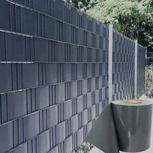 Panel Çit Pvc Koruma Bantları Antrasit 50 Metre - (14CM, Antrasit)
