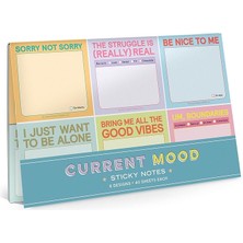 Knock Güncel Ruh Hali Yapışkan Paket Seti, 6 Yapışkan Not Defteri Seti, 6 x 6 cm ve Her Biri 40 Yaprak
