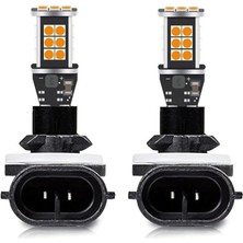 Eco H27 Sis Farı Için Özel LED Ampul 24SMD Ledli Turuncu