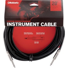 Planetwaves2 PW-BG-20BK Gitar Kablo 6 Metre Braided Inst Cbl Bk