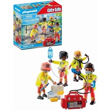 71244 City Life Tıbbi Ekip, Playmobil Tıbbi Oyuncak, Acil Servis Oyuncak Seti, Doktor Oyuncağı, Acil Durum Ekibi, 4 Yaş ve Üzeri Çocuklar Için Uygun Kurtarma Oyuncak, Oyun Seti